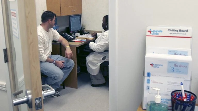 Retail clinics or urgent care centers are changing the traditional health system in America. Credit | AP Photo/Mike Derer